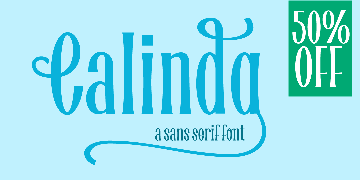 Example font Calinda #7